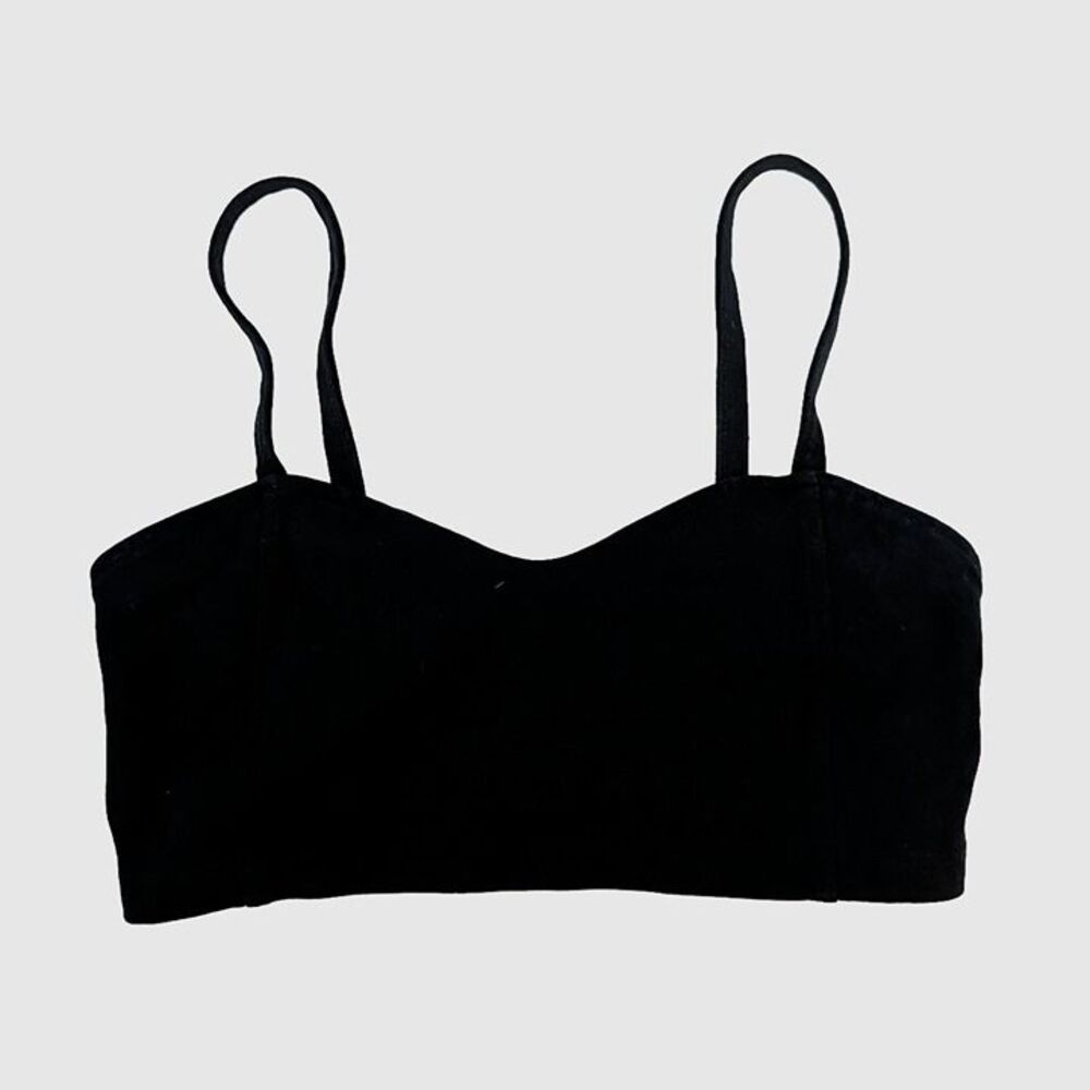Brandy Melville Bralette Crop Top Womens One Size Black Y2K Streetwear Summer